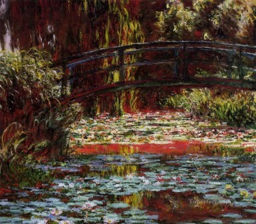 Impressionism Flowers Painting - The Bridge over the Water Lily Pond Claude Monet Impressionism Flowers
